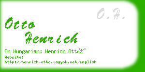 otto henrich business card